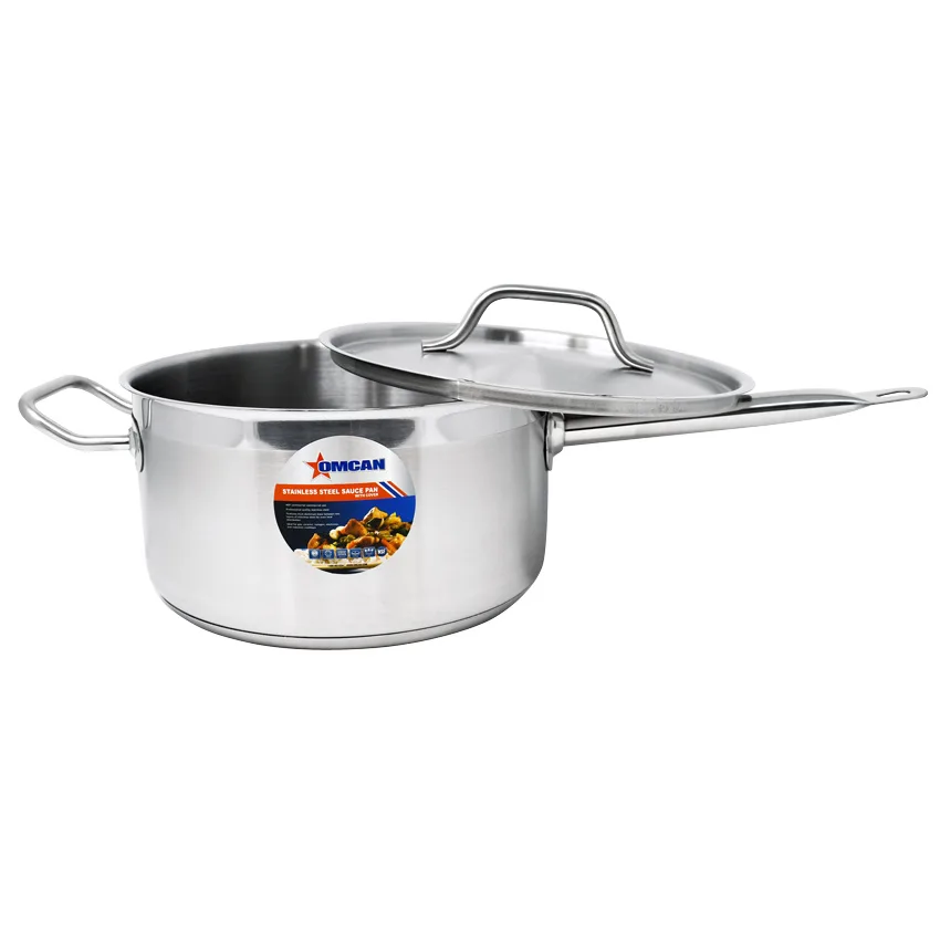 6 qt Stainless Steel Sauce Pan with Lid and Handle