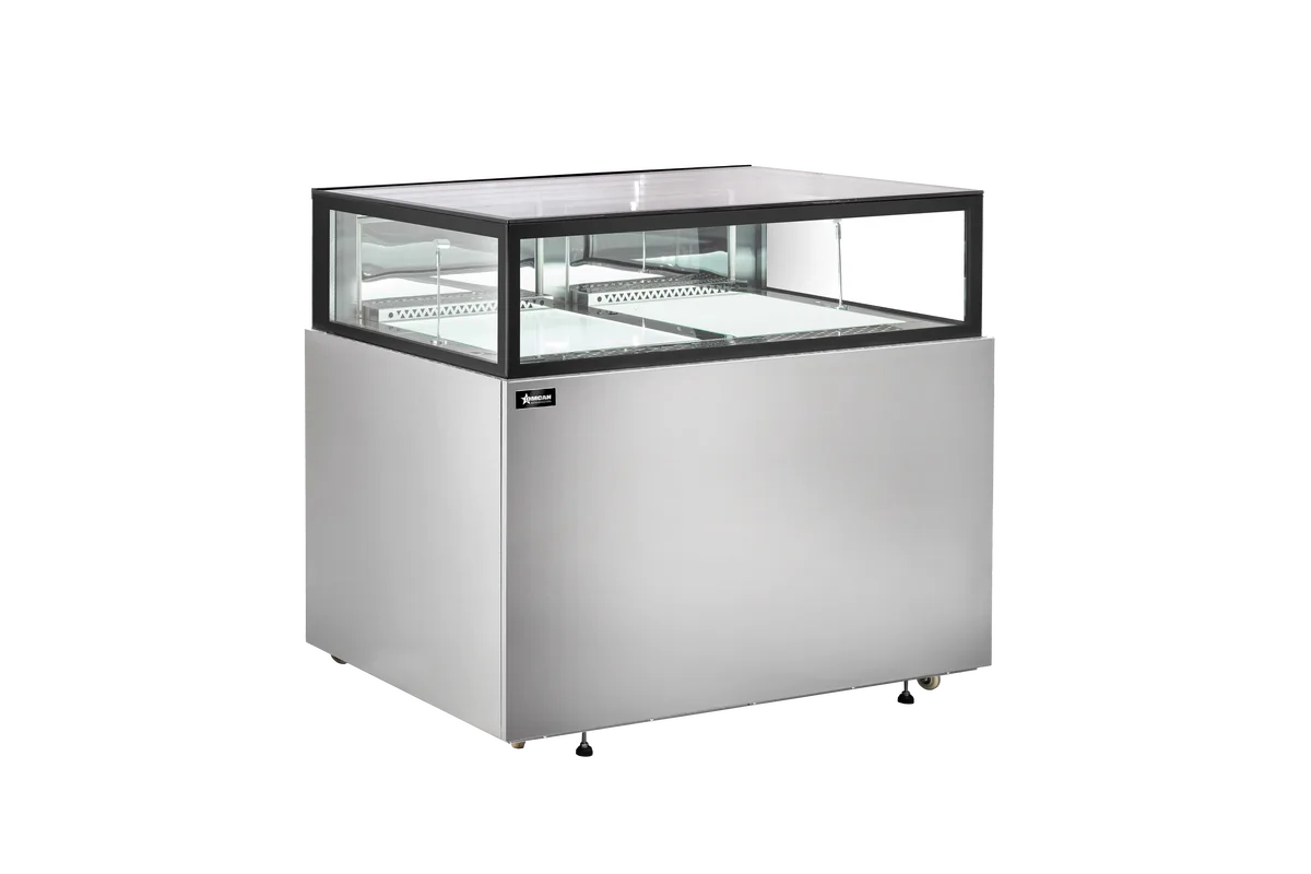 48” x 32” Flat Top Refrigerated Showcase, 13.2 cu.ft. (373 L), Stainless Steel