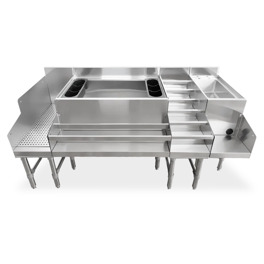36″ Ice Bin with 3″ Backsplash and 2 Holders