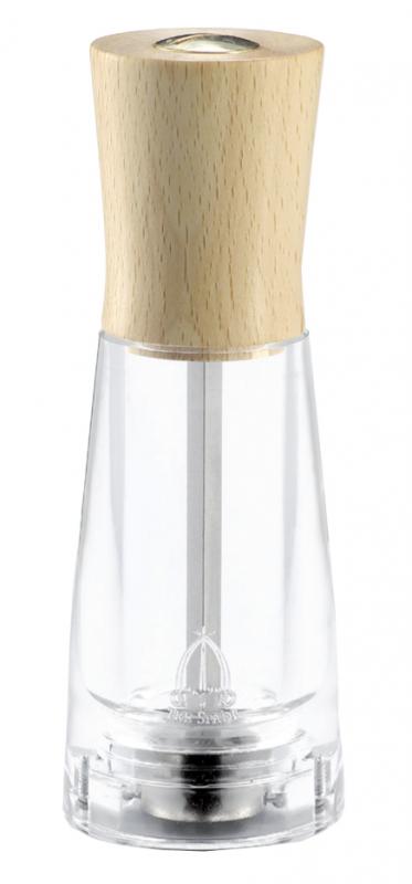 Tosca Series – 6" Salt Mill Light Beech Wood with Acrylic Resin Base