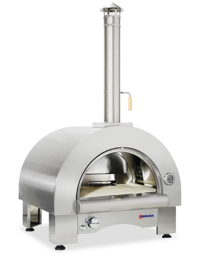 33″ Countertop Wood Burning and Propane Gas 35,000 BTU Pizza Oven Stainless Steel