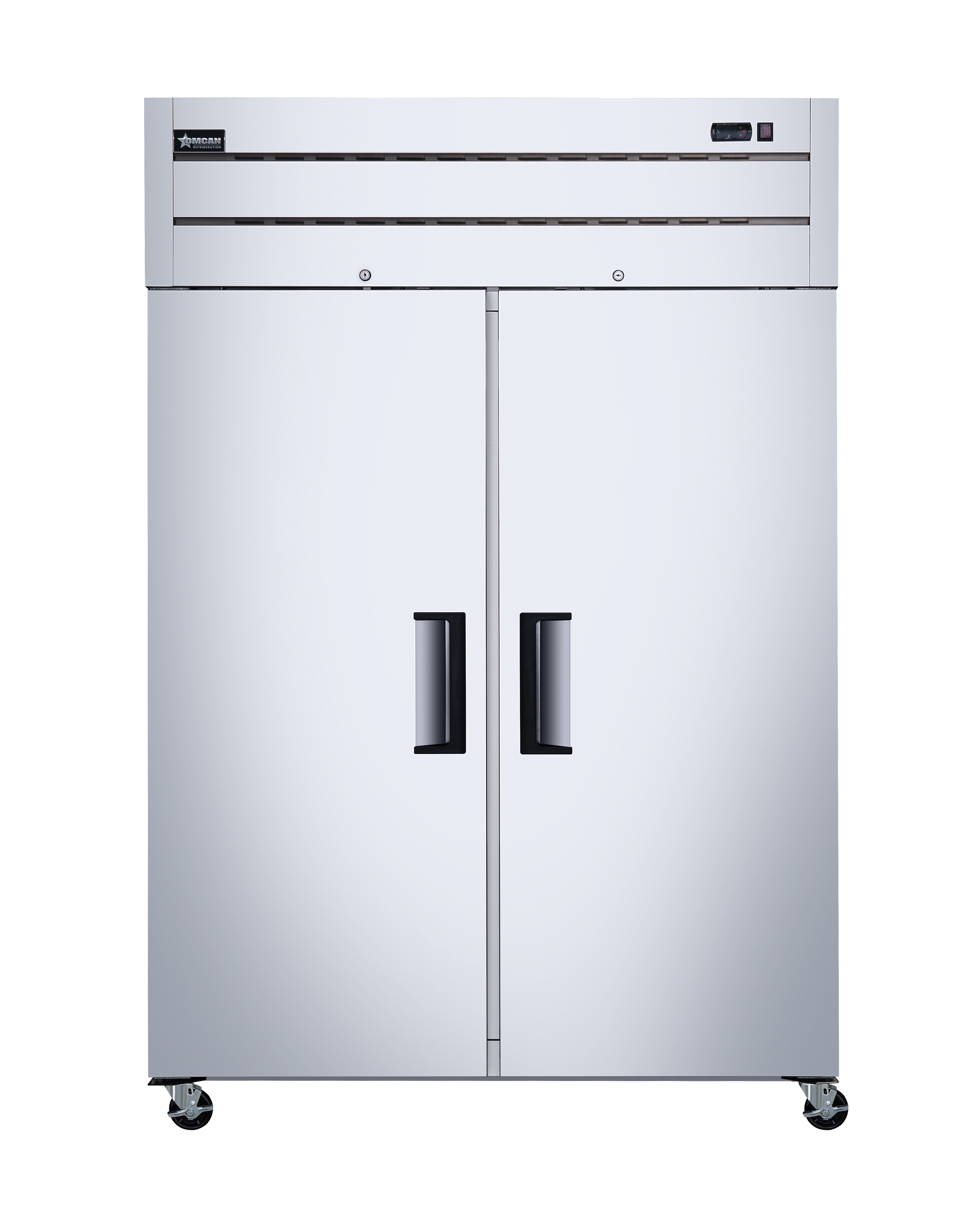 54″ Two (2) Door Top-Mounted Reach-in Refrigerator, 43.1 cu.ft. (1220 L), Stainless Steel