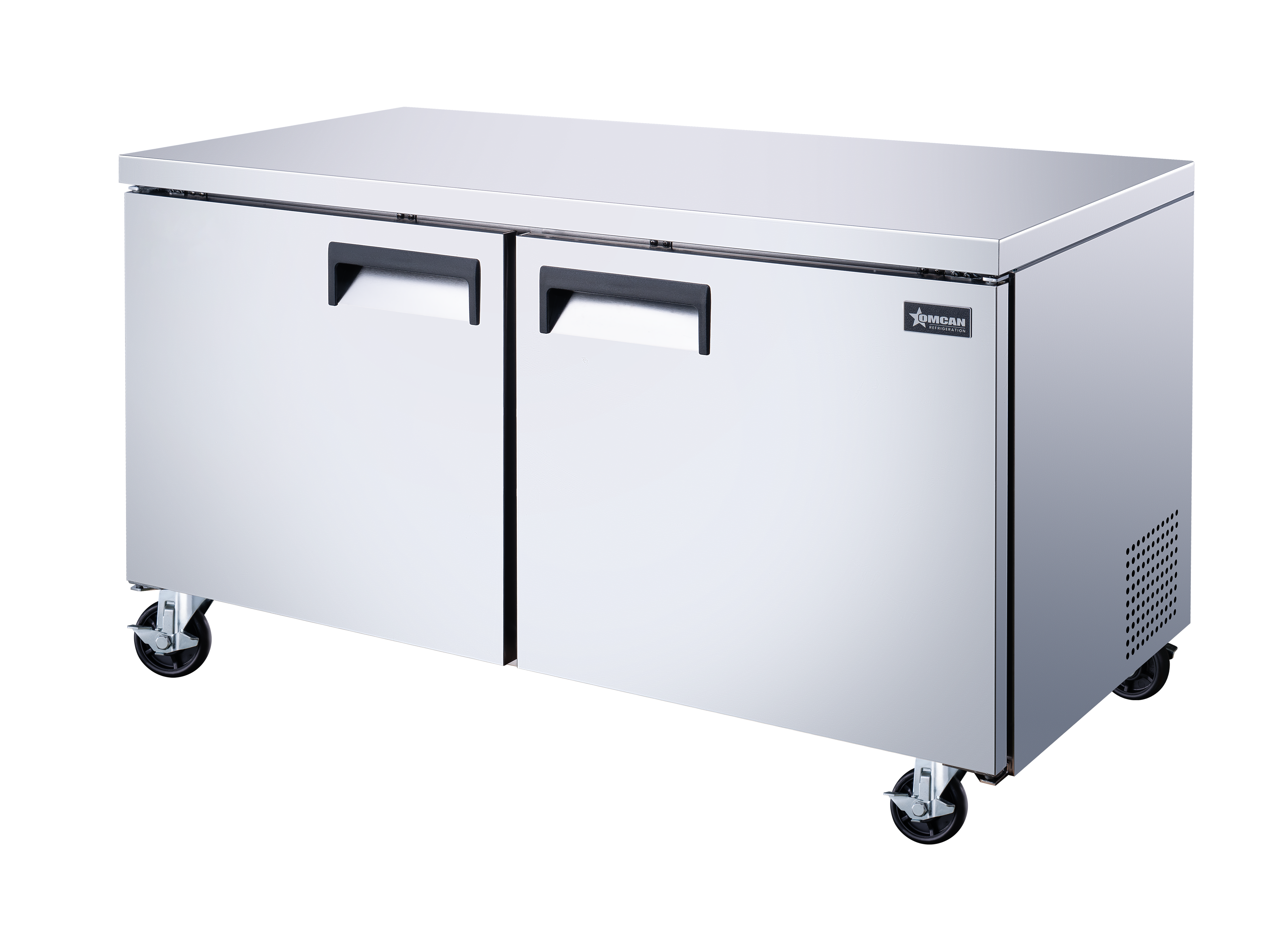 60″ Two (2) Door Undercounter Refrigerator, 15 cu.ft. (425 L), Stainless Steel