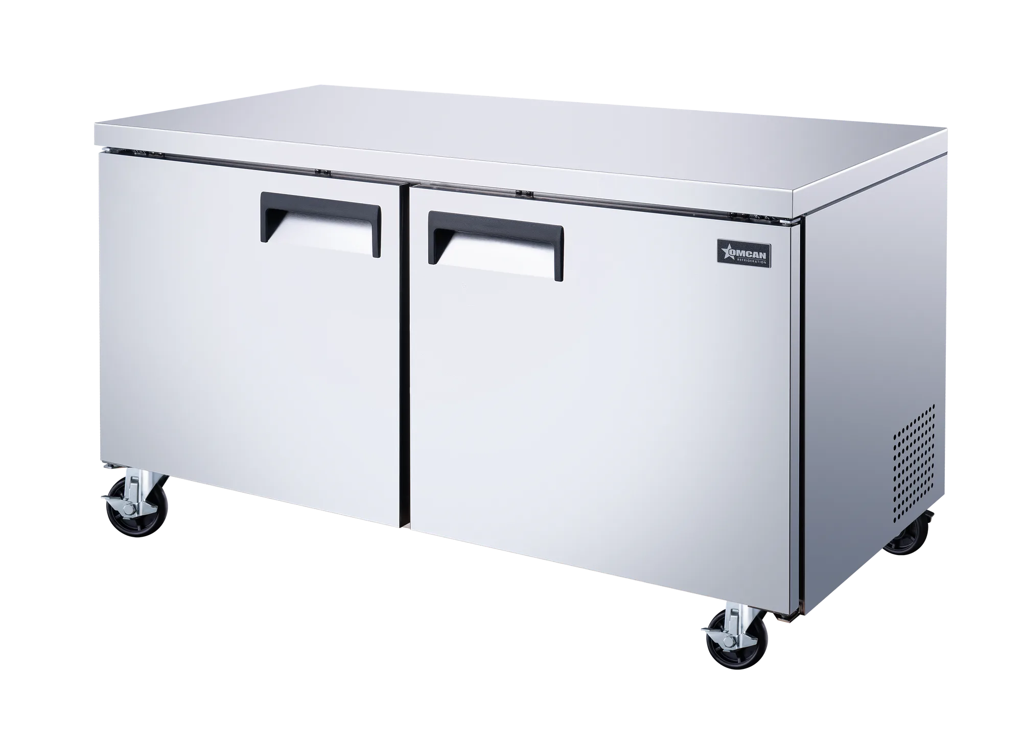 60″ Two (2) Door Undercounter Refrigerator, 15 cu.ft. (425 L), Stainless Steel