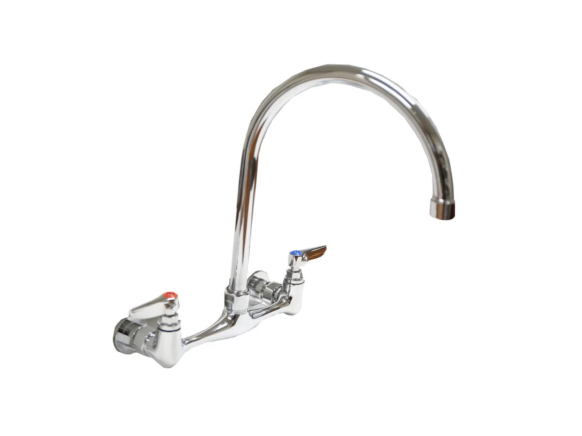 Splash Mounted Faucet With 8.5" Gooseneck Faucet for Tub Sinks