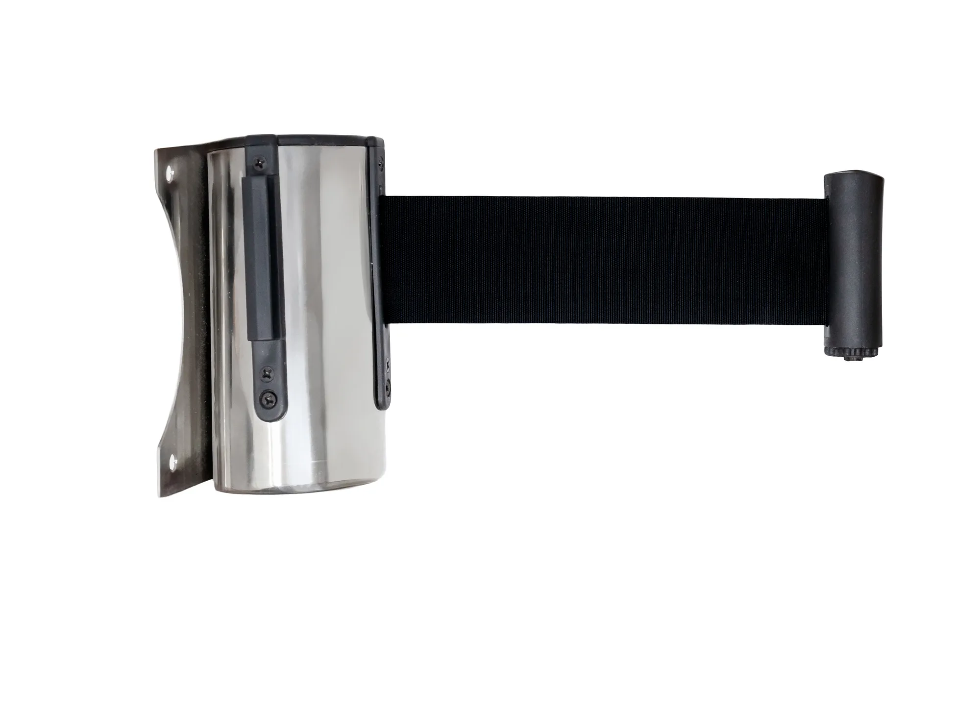 Stainless Steel Wall-Mounted Stanchion with Retractable Belt Barrier