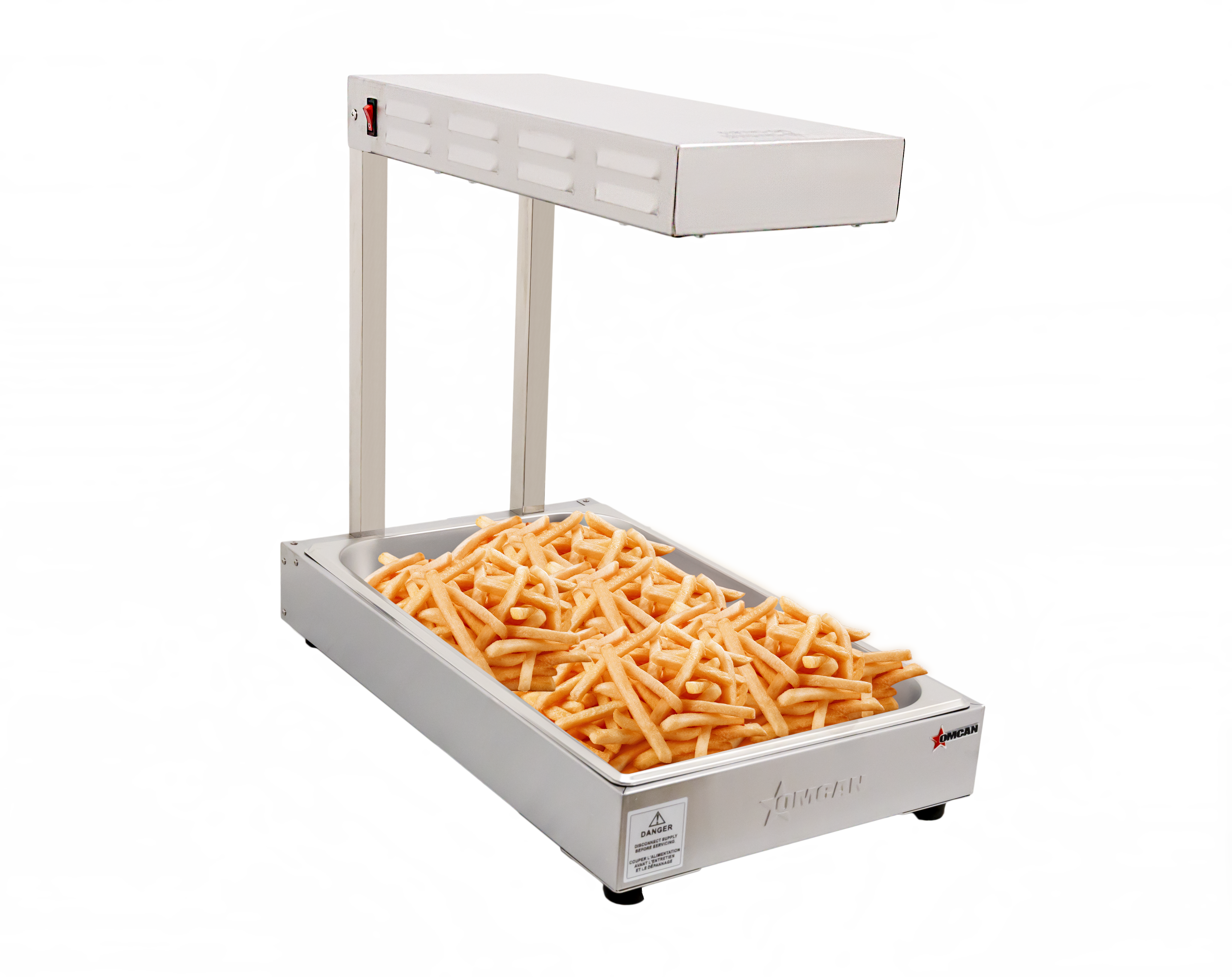 13″ Countertop Fry Dump Station with Overhead Heat Strip – 850W, 110V