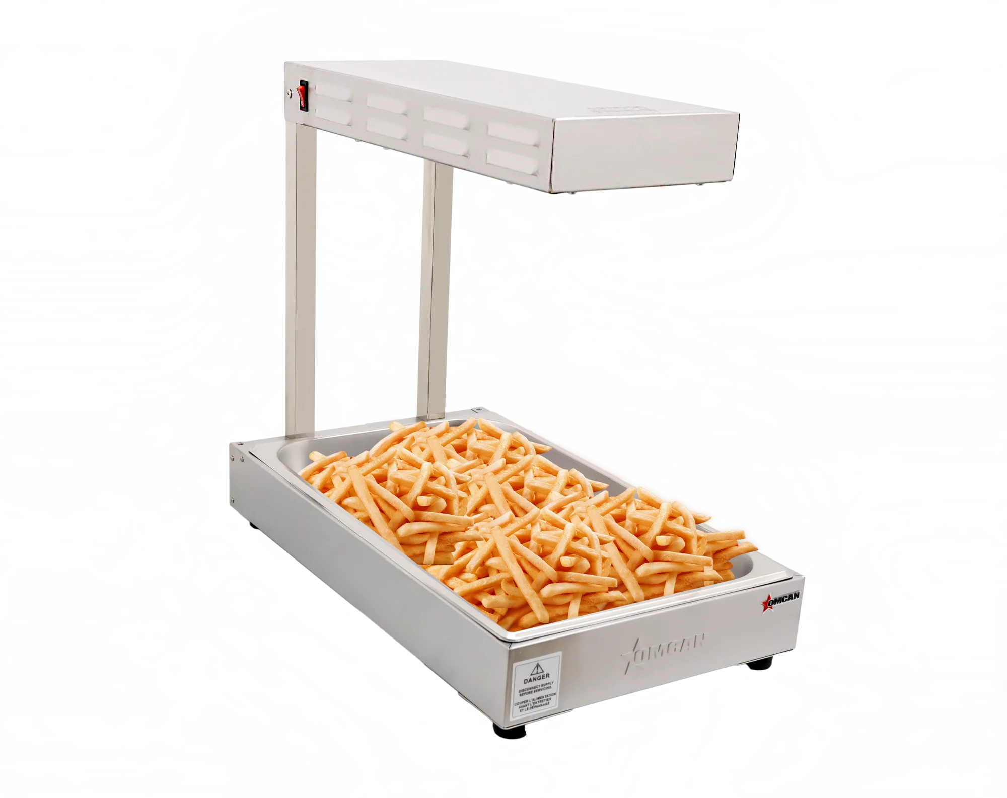 13″ Countertop Fry Dump Station with Overhead Heat Strip – 850W, 110V
