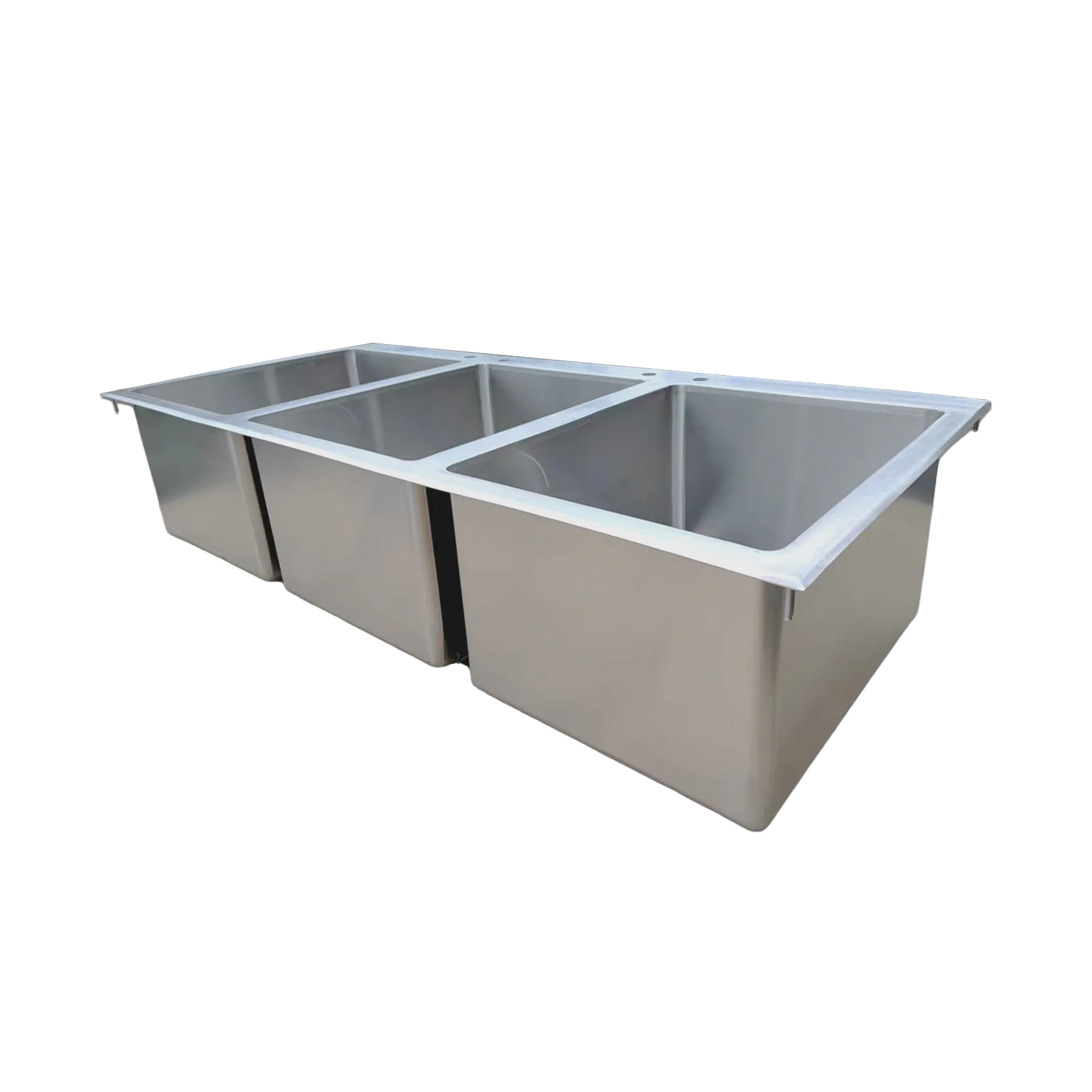 16″ x 20″ x 12″ Stainless Steel Triple Drop in Sink with Flat Top