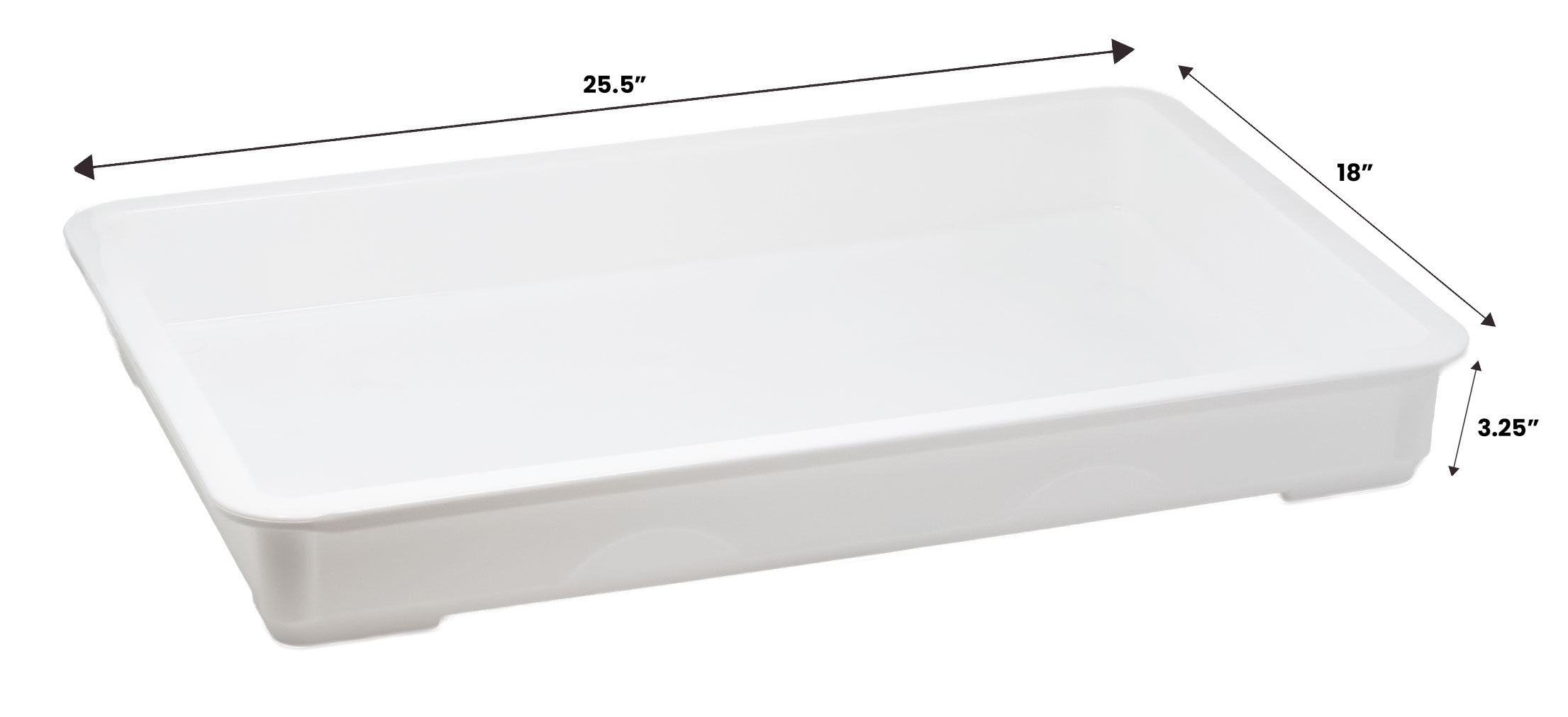 26″ x 18″ x 3.25″ Stackable Pizza Dough Proofing Box