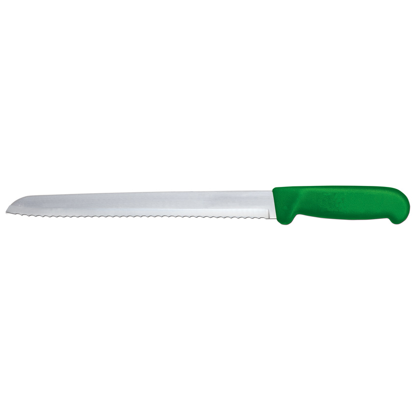 8" Slicer Narrow Blade Knife with Green Polypropylene Handle