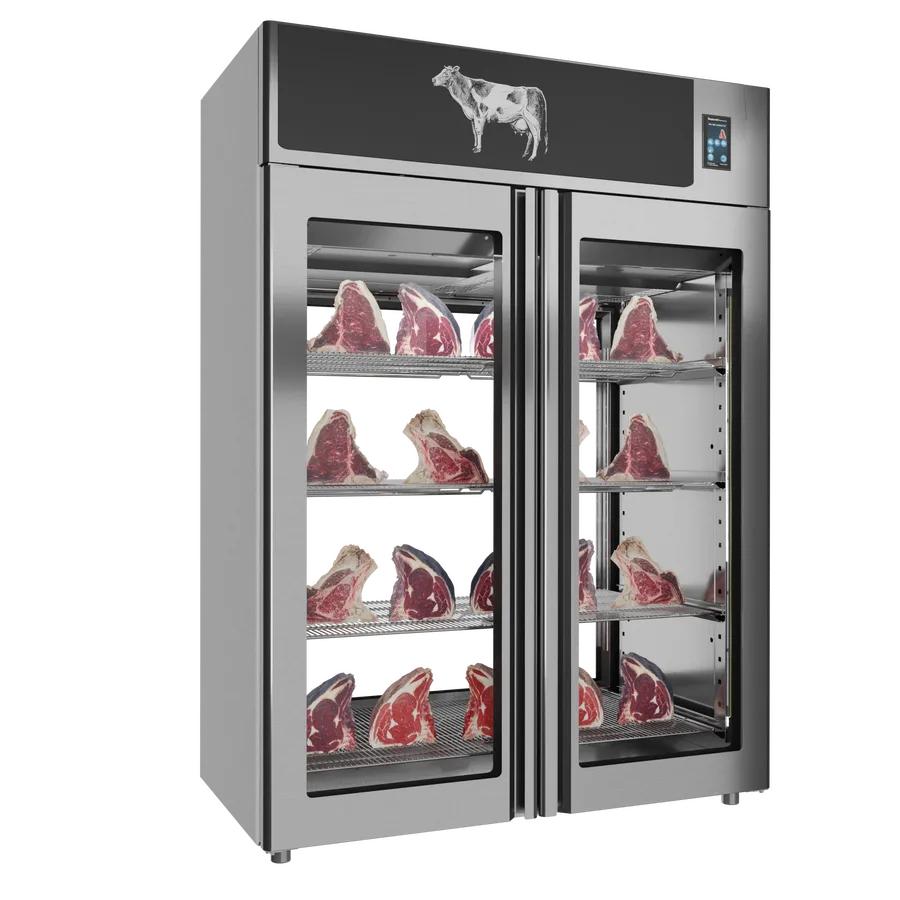 Stagionello® Dry Age 3.0 1400 Liter, 450 Kg Dry Aging Cabinet with Humidity Management, 2-Glass View – 220-240V, 1Ph, 548W