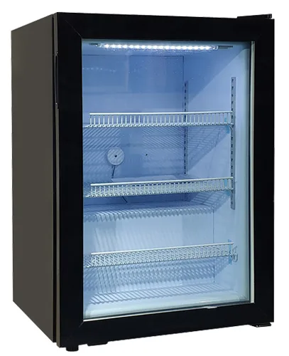 23″ One (1) Glass Door Countertop Display Freezer, 3.46 cu.ft. (98 L), Black