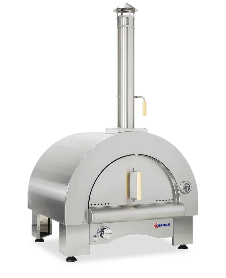 33″ Countertop Wood Burning and Propane Gas 35,000 BTU Pizza Oven Stainless Steel