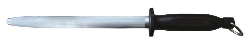 14" Oval Sharpening Steel with Black Handle