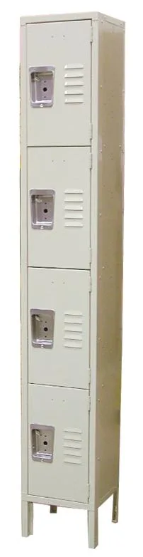 4 Tier, 1 Bank Steel Locker – Beige