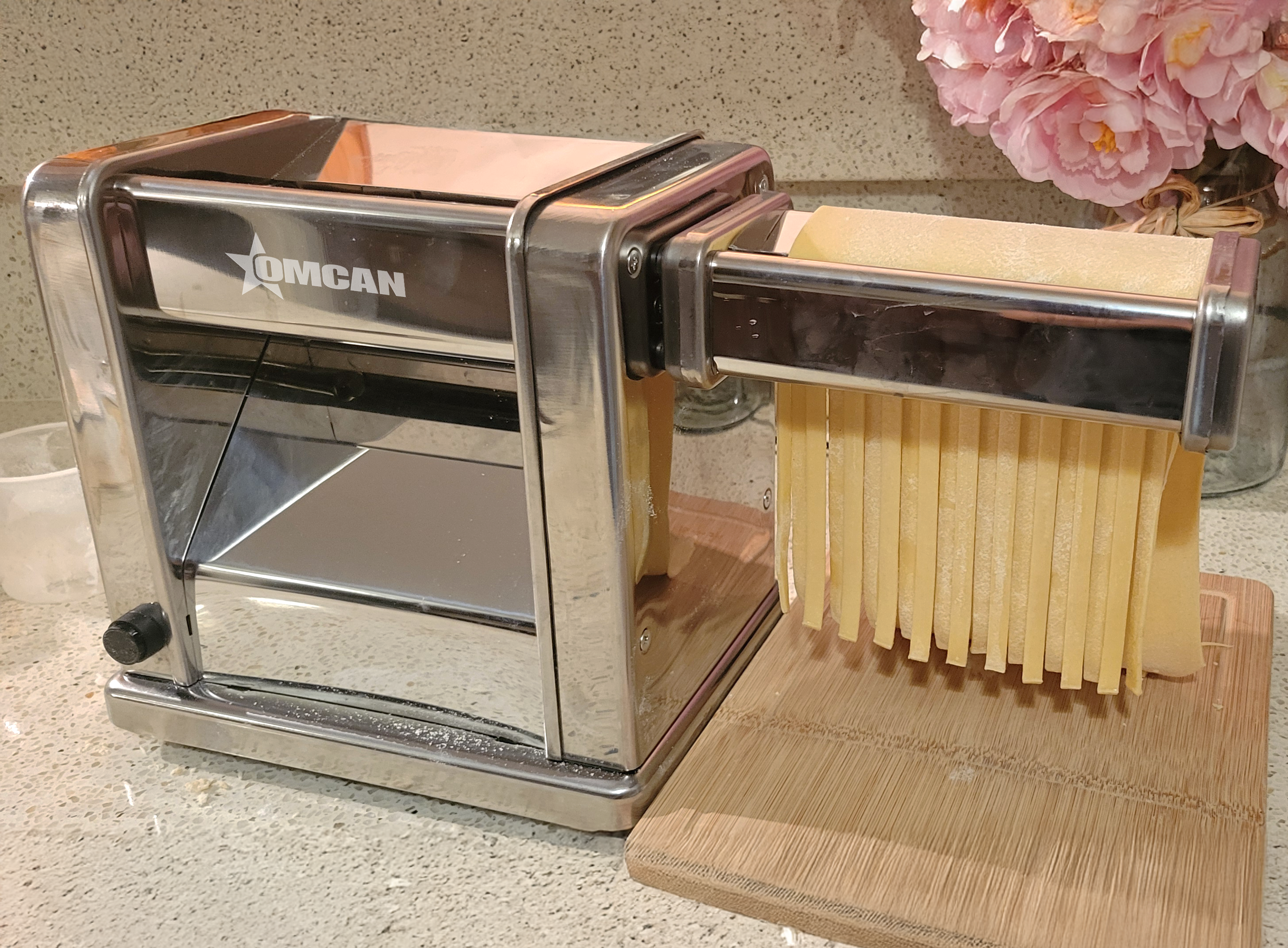 Electric Countertop Pasta Sheeter with 3 Cutters