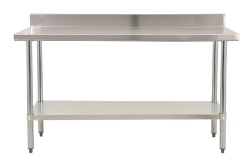 Elite Series 24″ x 60″ Stainless Steel Worktable with 4″ Backsplash