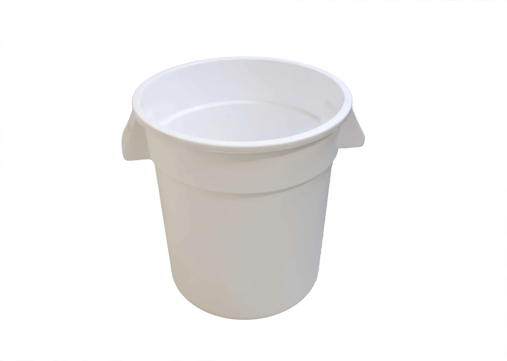 10-Gallon Polyethylene White Round Ingredient Bin