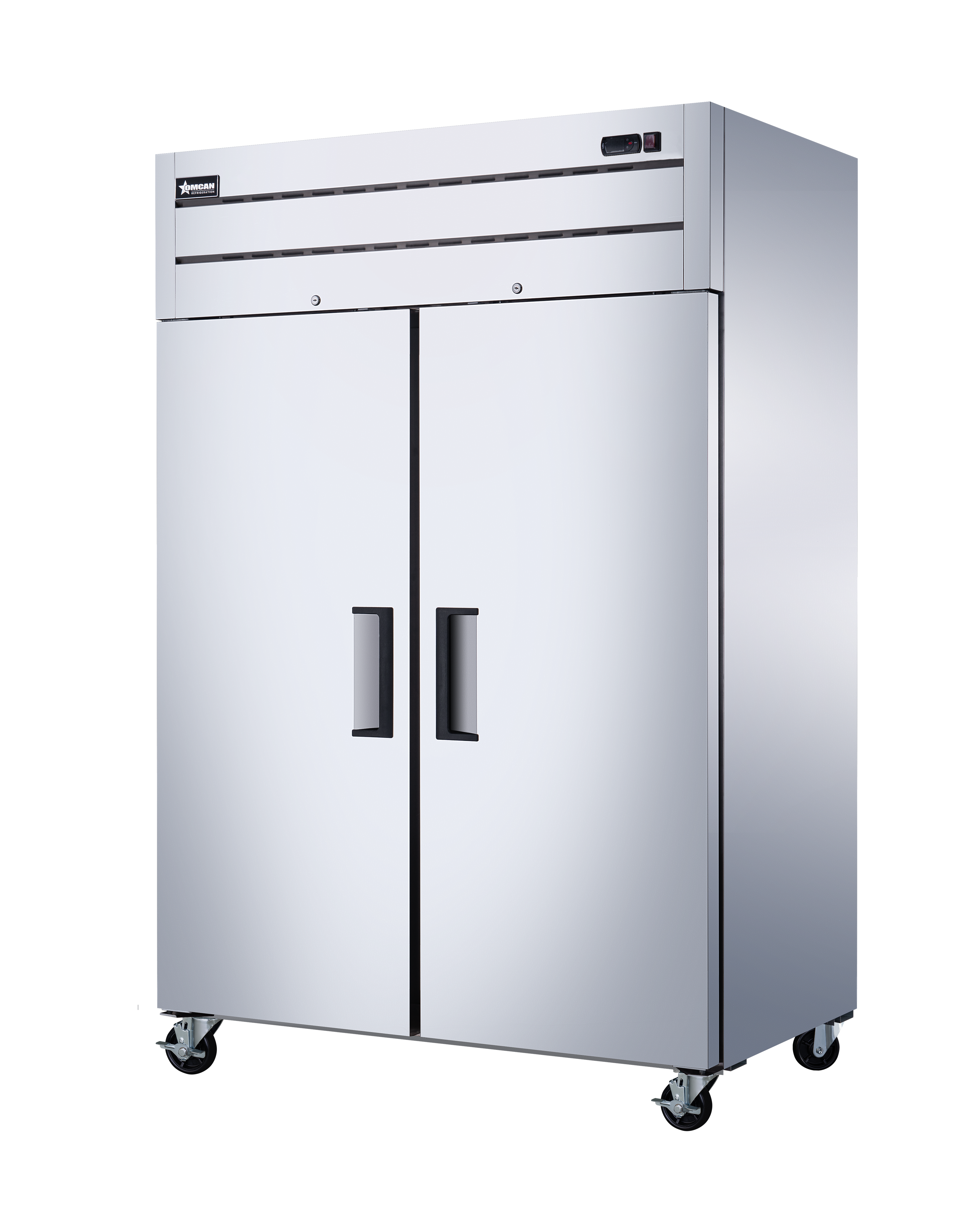 54″ Two (2) Door Top-Mounted Reach-in Refrigerator, 43.1 cu.ft. (1220 L), Stainless Steel