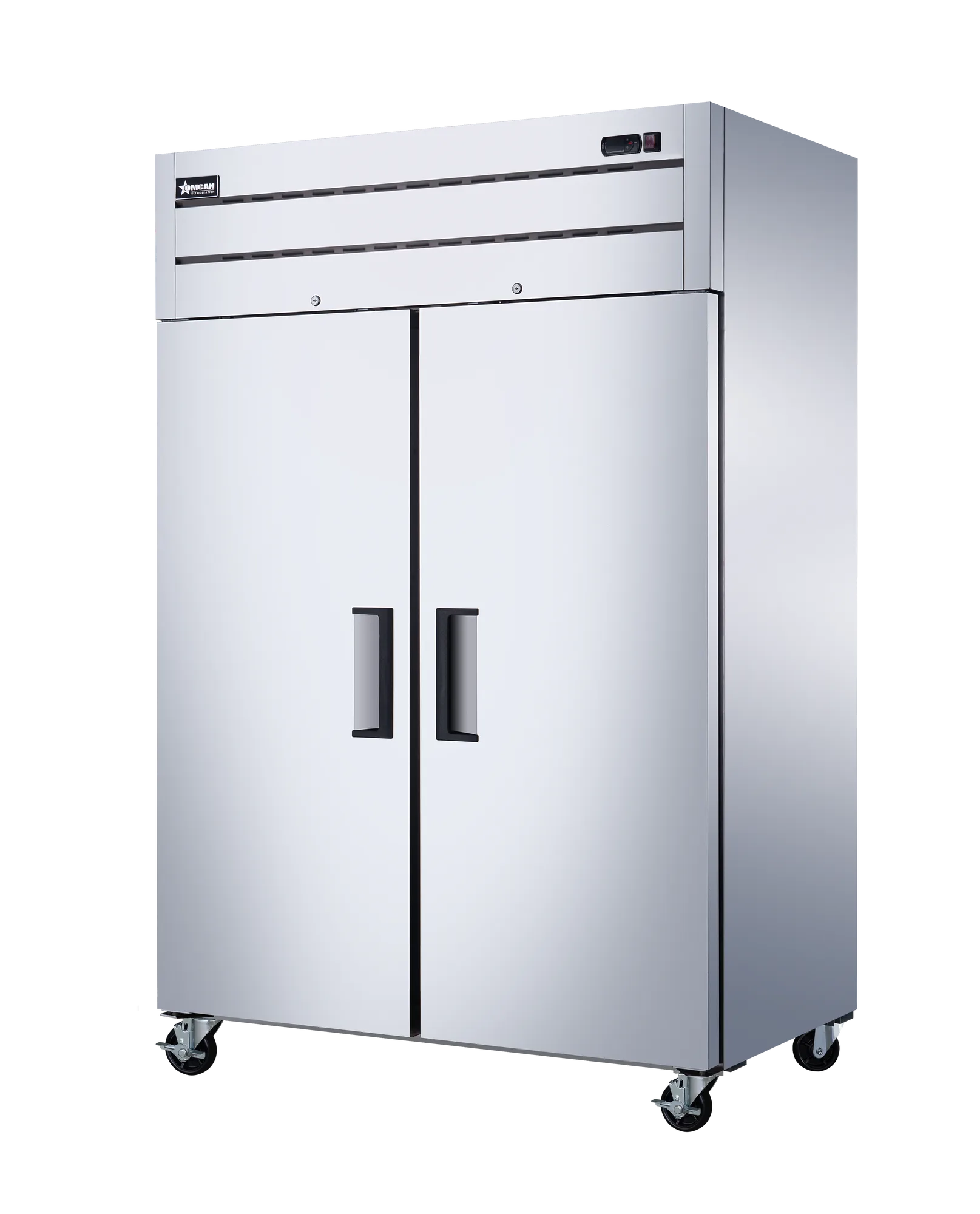 54″ Two (2) Door Top-Mounted Reach-in Refrigerator, 43.1 cu.ft. (1220 L), Stainless Steel