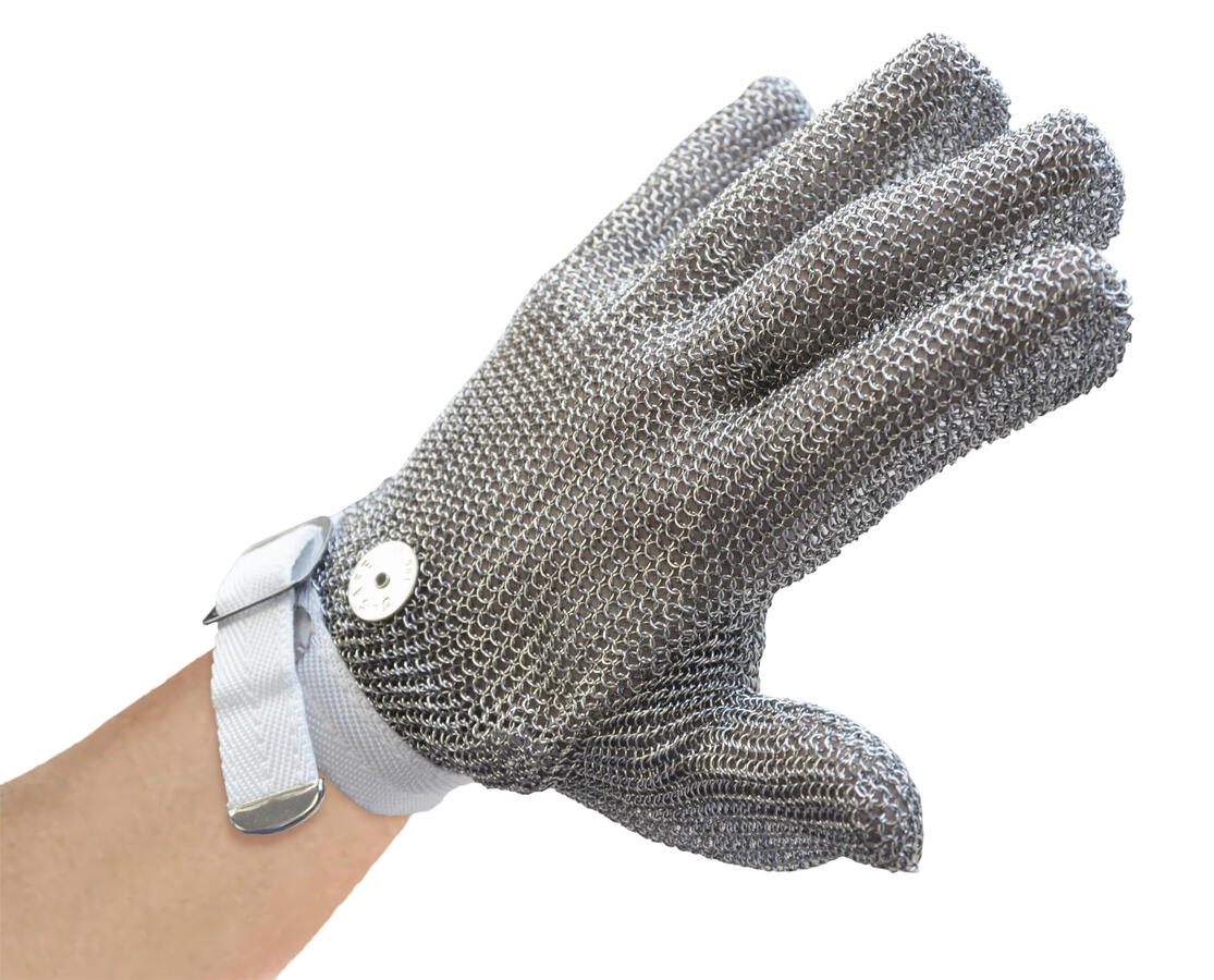 Small Mesh Glove with White Wrist Strap