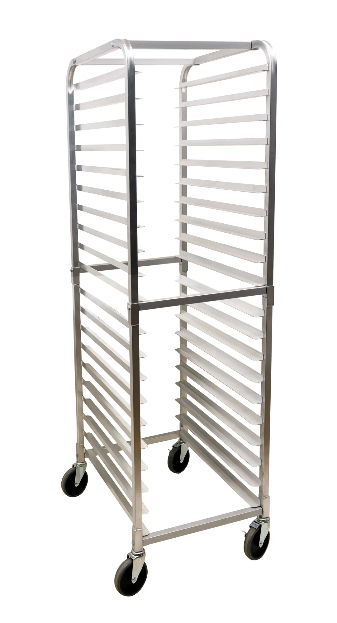 Aluminum Curved Top Bun Pan Rack with 20 slides and 3″ spacing (Half Cut)