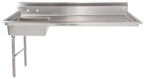 60" Left Side Under Counter Dish Table