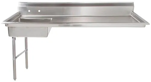 60" Left Side Under Counter Dish Table