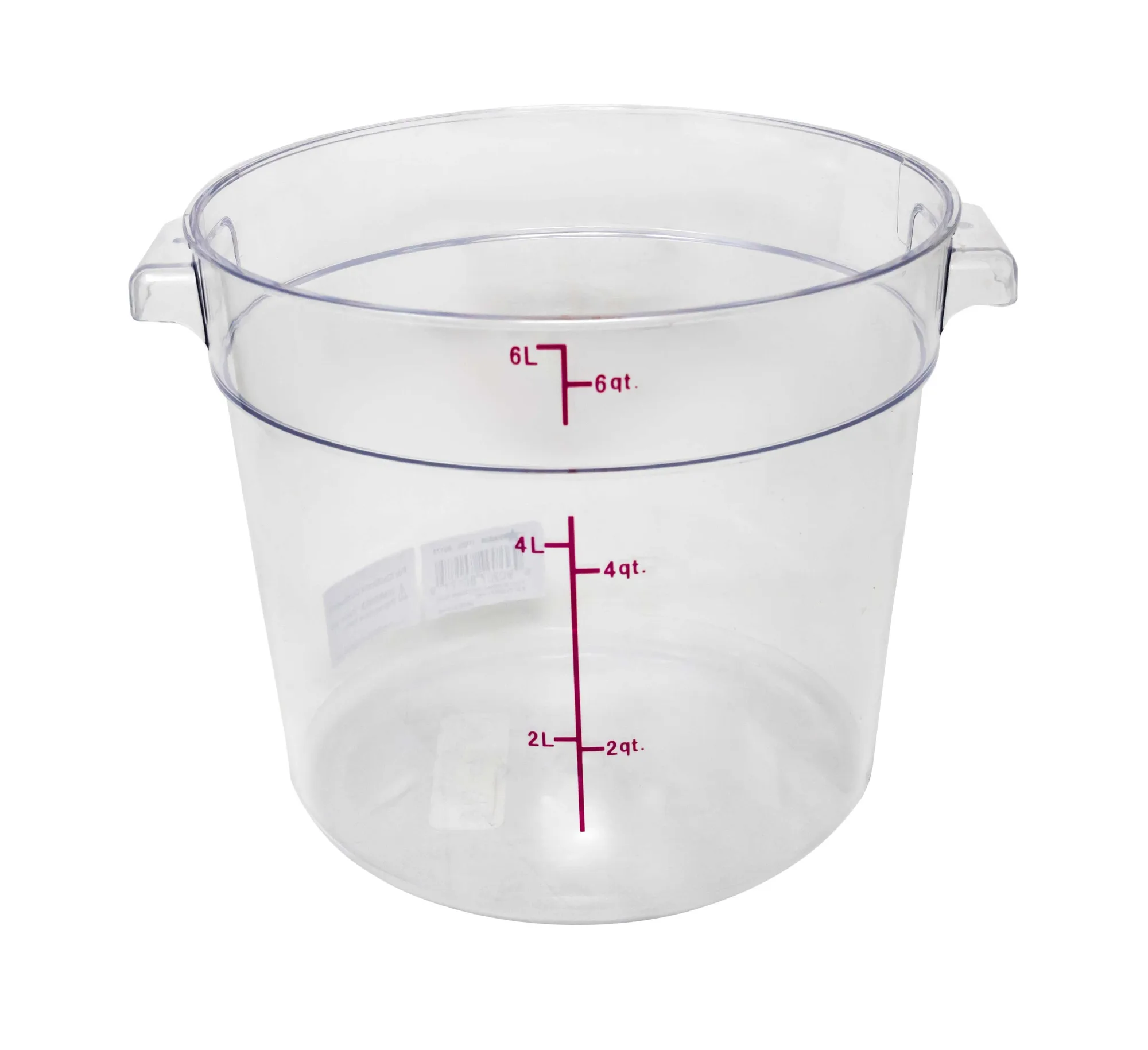 6 qt Polycarbonate Clear Round Food Storage Container