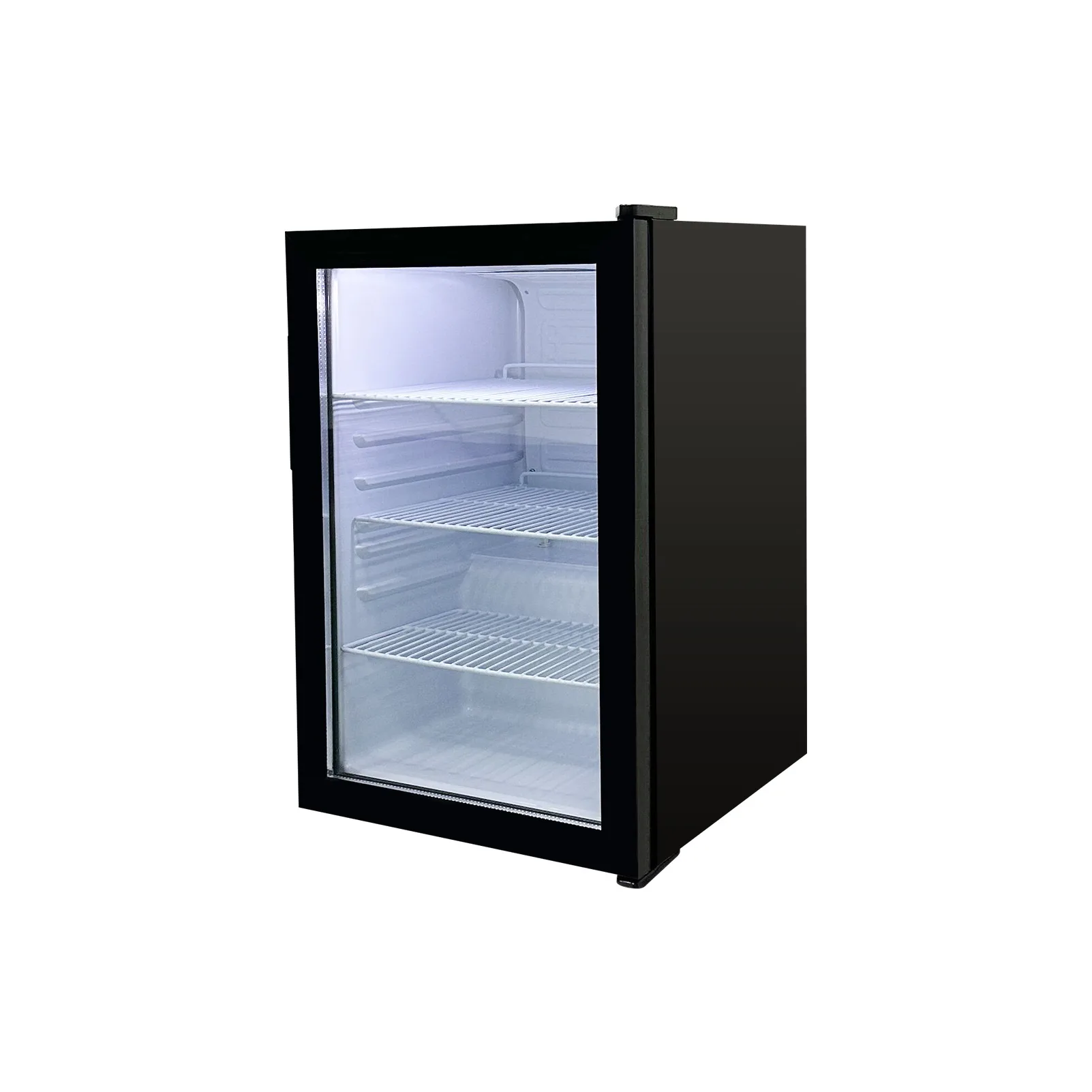 19″ One (1) Glass Door Countertop Display Refrigerator, 2.5 cu.ft. (68 L), Black