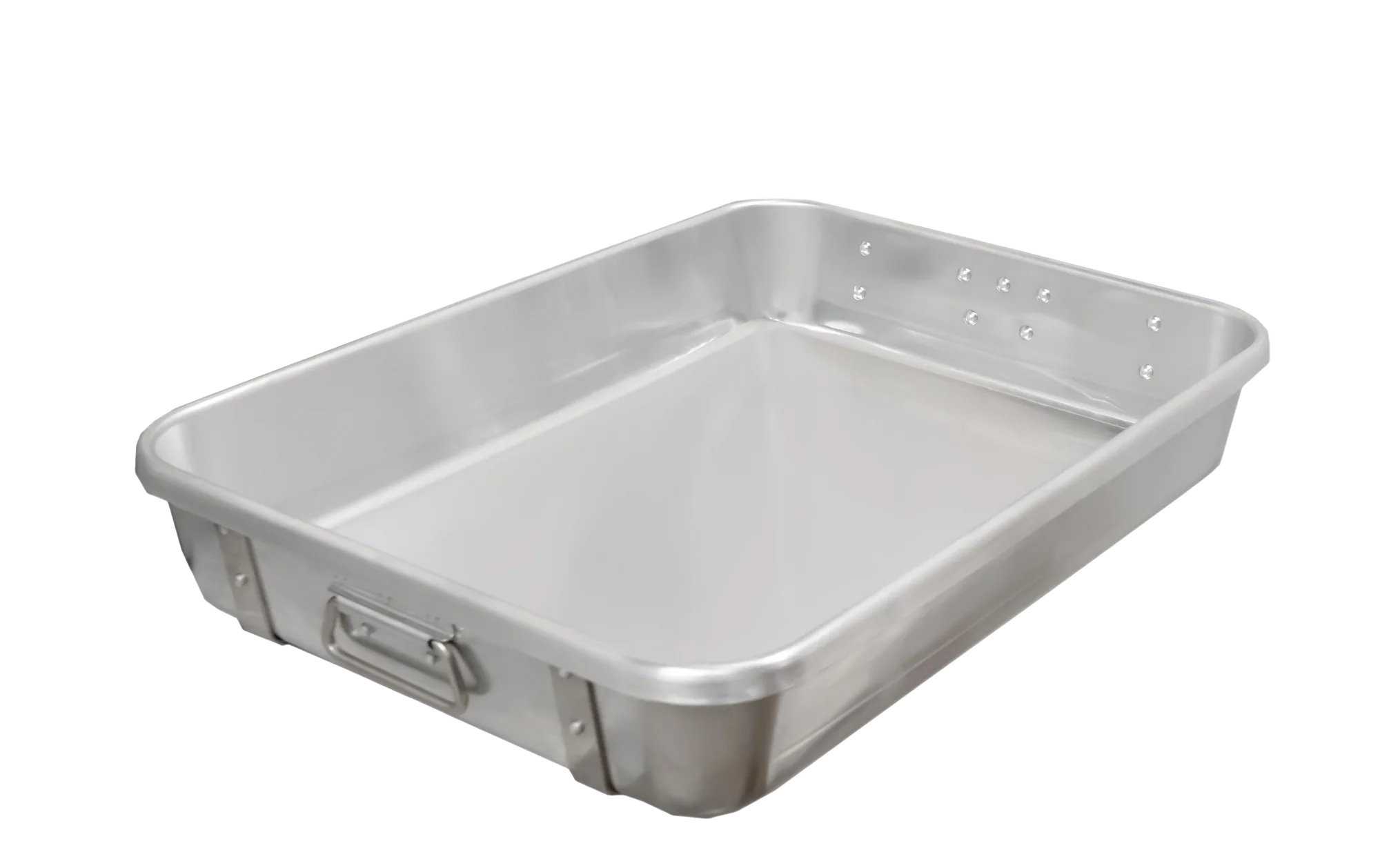 24" x 18" x 4" 10-Gauge (2.5 mm) Heavy-duty Aluminum Double Roaster Pan with Straps and Handles