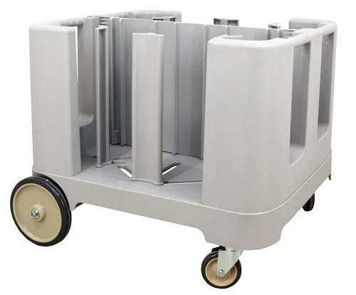 Polypropylene Poker Chip Dish Cart / Caddy with Adjustable Dividers and Vinyl Cover – Gray