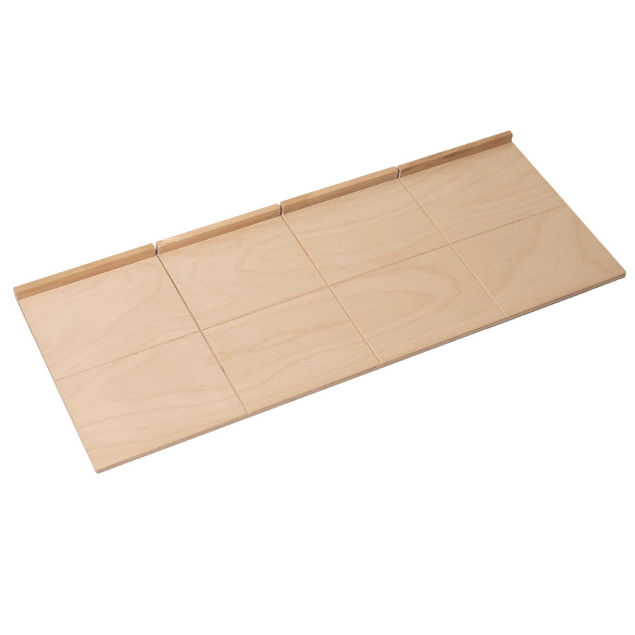 Linea Dori 31.5” x 12” x 0.5” Beech Serving Board with 8 Cutting Sections