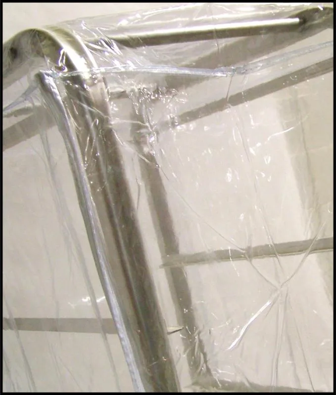 28″ x 24″ x 62″ Clear Nylon Rack Cover