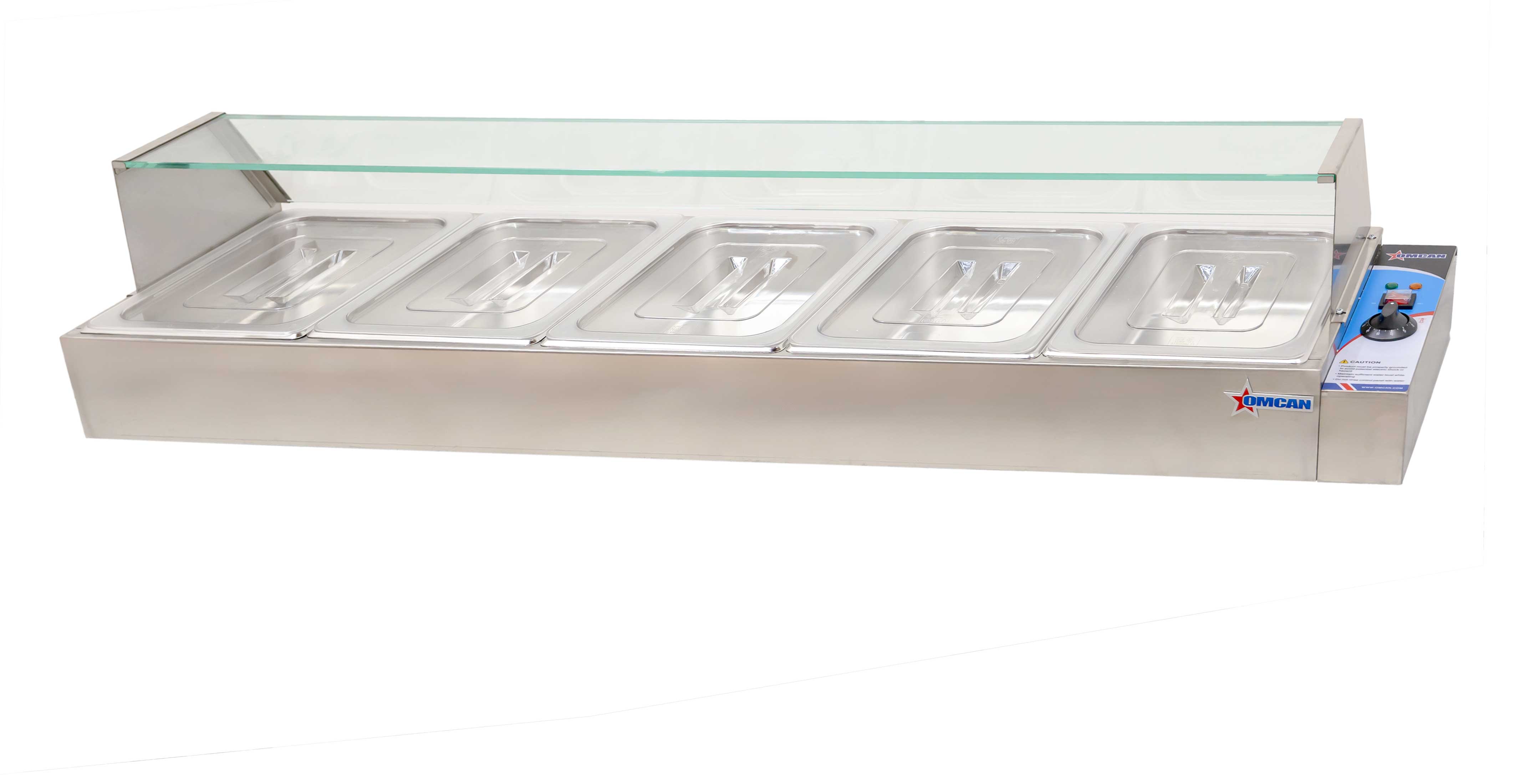 57" Bain Marie with 5 Half-size Pans and 1.8 kW