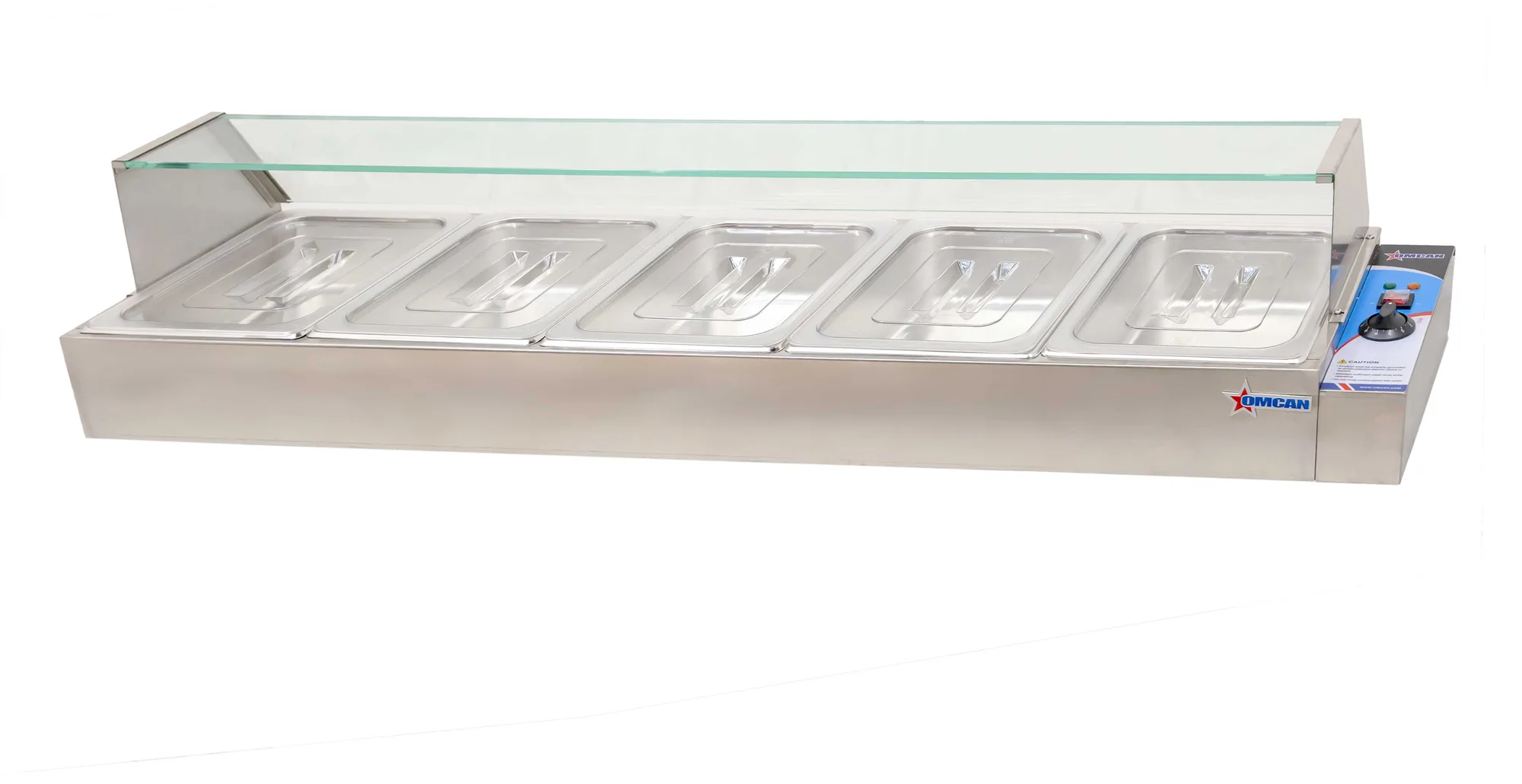 57" Bain Marie with 5 Half-size Pans - 1.8 kW, 110 V/60 Hz/1 Ph
