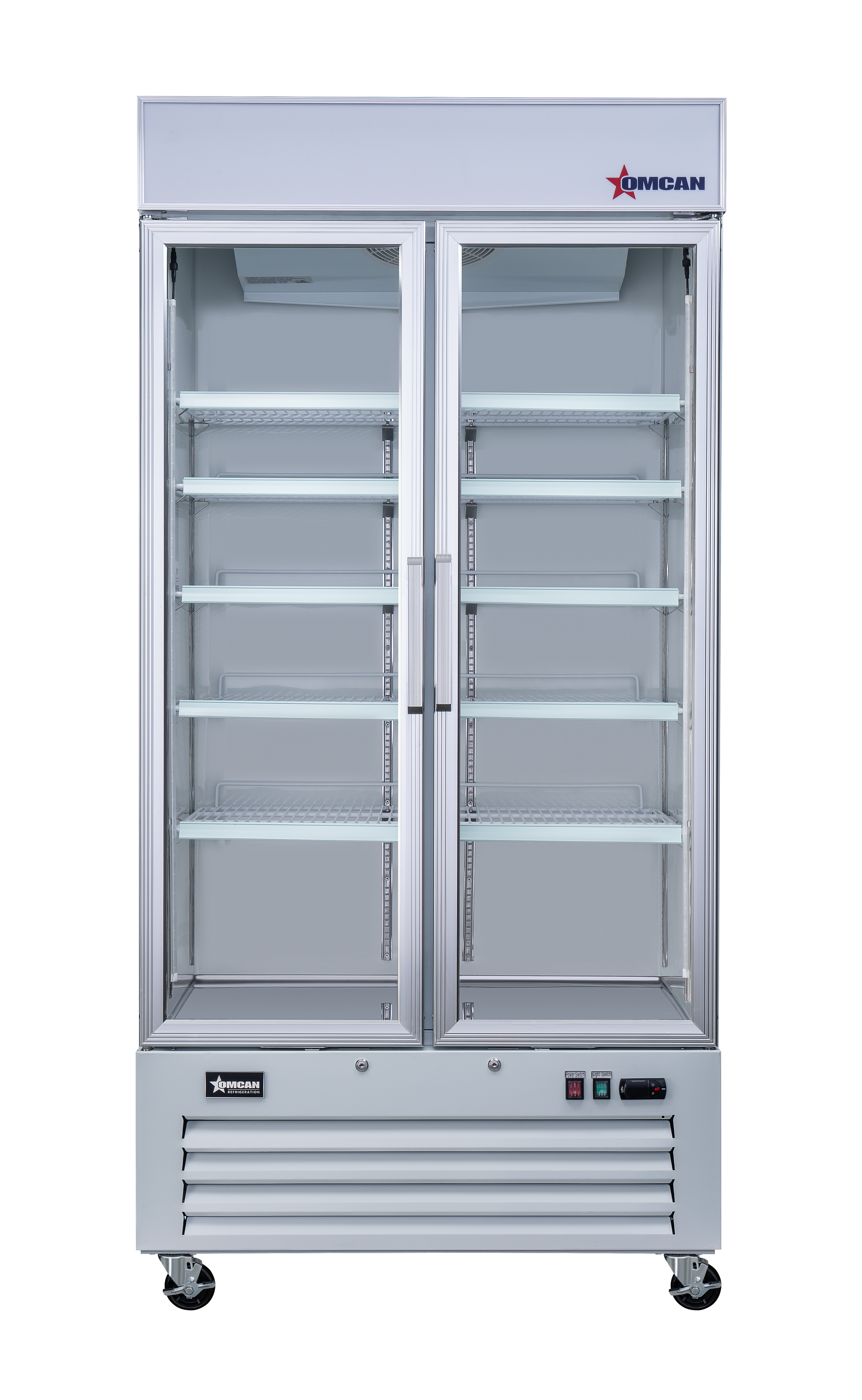 40" Two (2) Glass Door Display Refrigerator, 31.5 cu.ft. (892 L), White