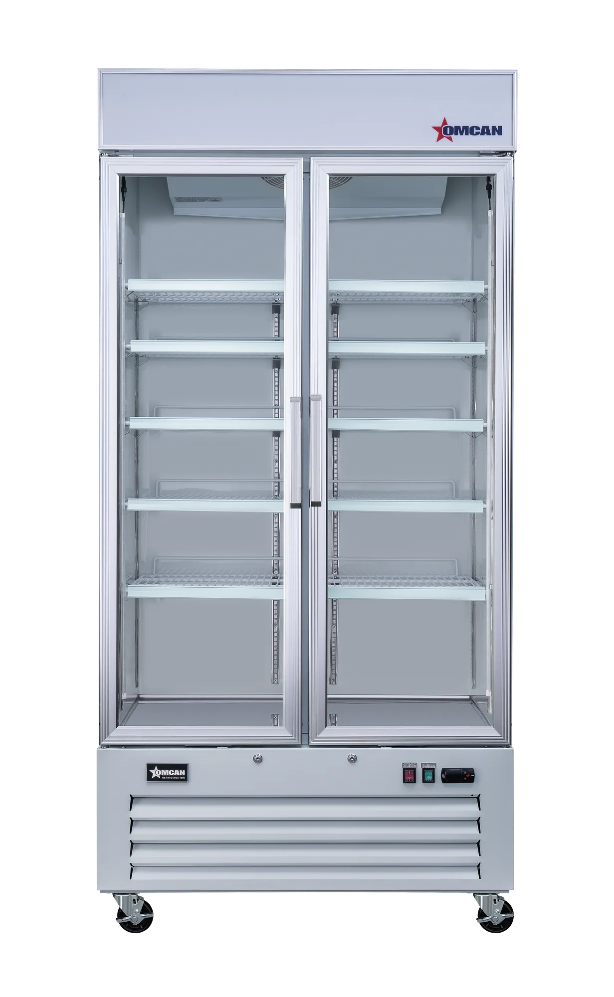 40" Two (2) Glass Door Display Refrigerator, 31.5 cu.ft. (892 L), White