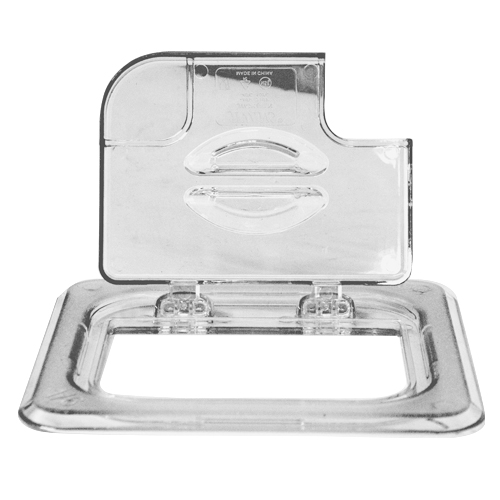 GN 1/6 Sixth Size Polycarbonate Clear Flip Lid with Notch