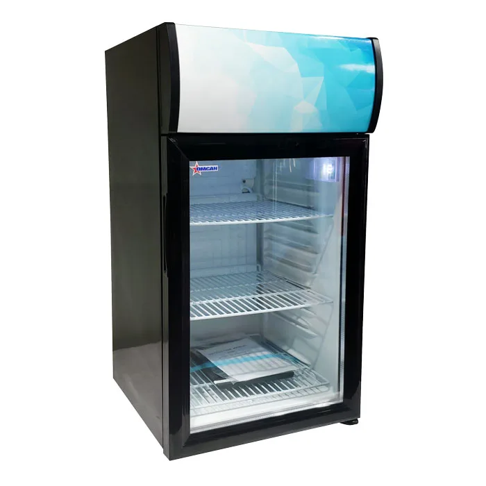 17″ One (1) Glass Door Countertop Display Refrigerator, 1.84 cu.ft. (52 Liter), Black