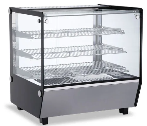 27" Countertop Display Warmer, 3 Shelves, Square Glass, Full-Service, 4.2 cu.ft. (120 L) Capacity  – 110V, 1650 W