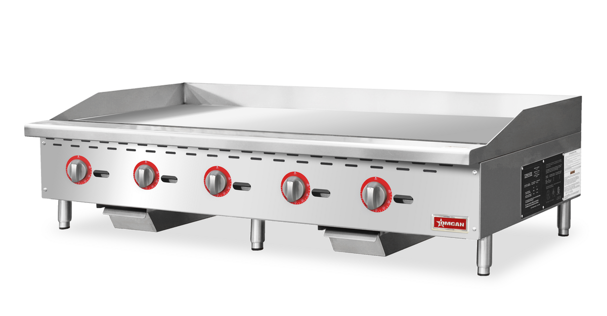 60″ Gas Griddle 5 Burners with Thermostatic Control, 140,000 BTU