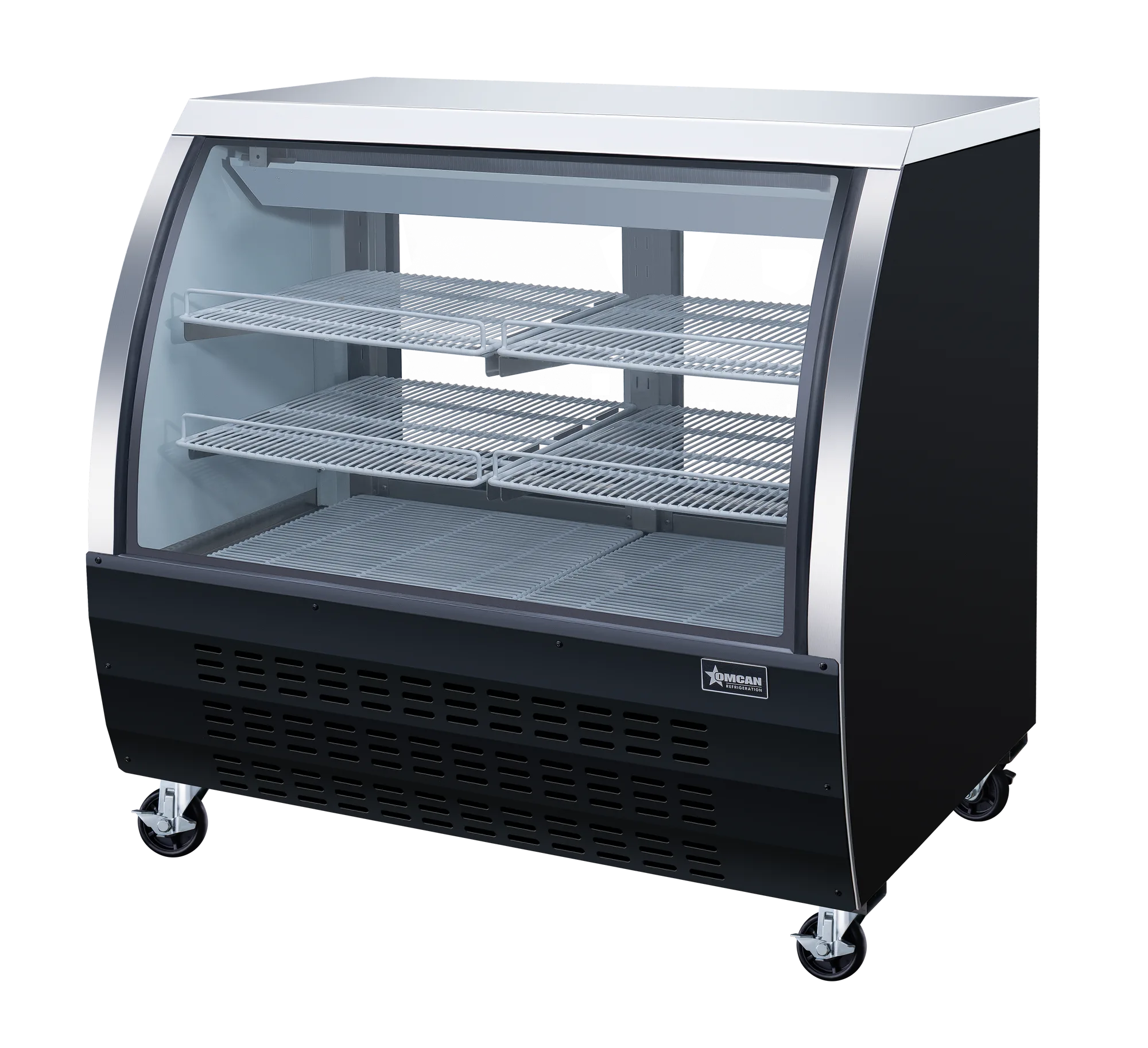 47″ Two (2) Shelf Floor Refrigerated Showcase, 18 cu.ft. (508 L), Black