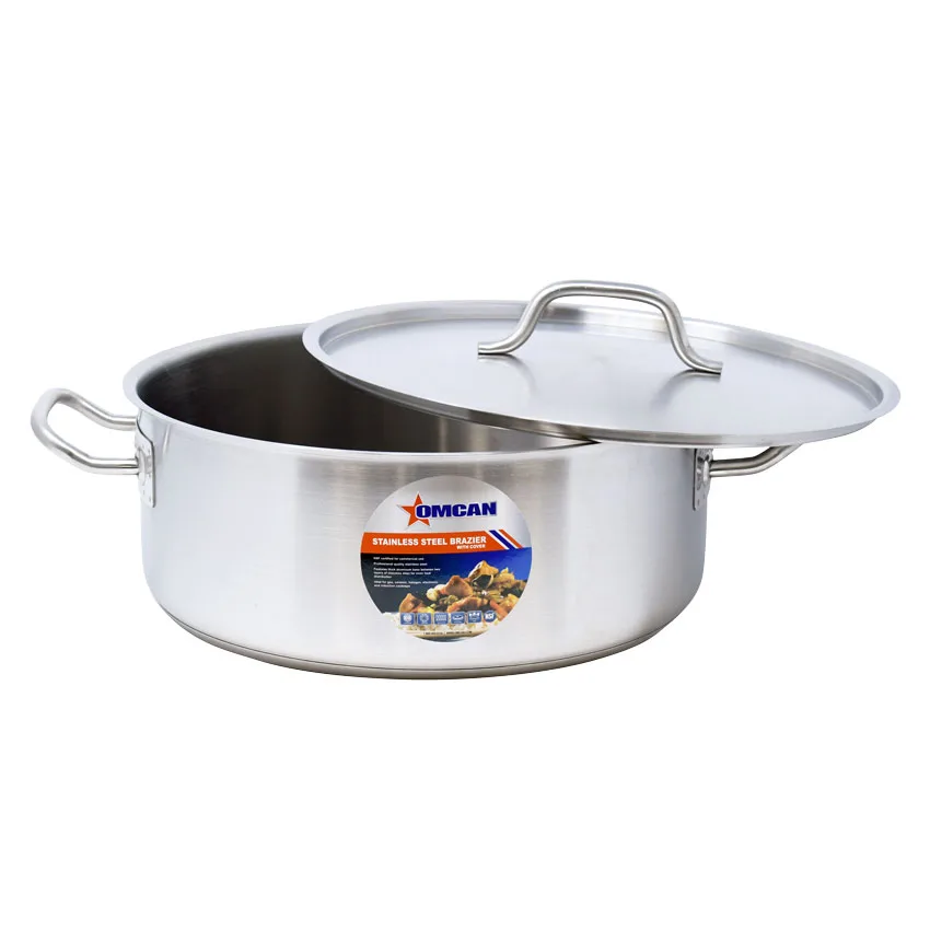 15 qt Stainless Steel Brazier with Lid