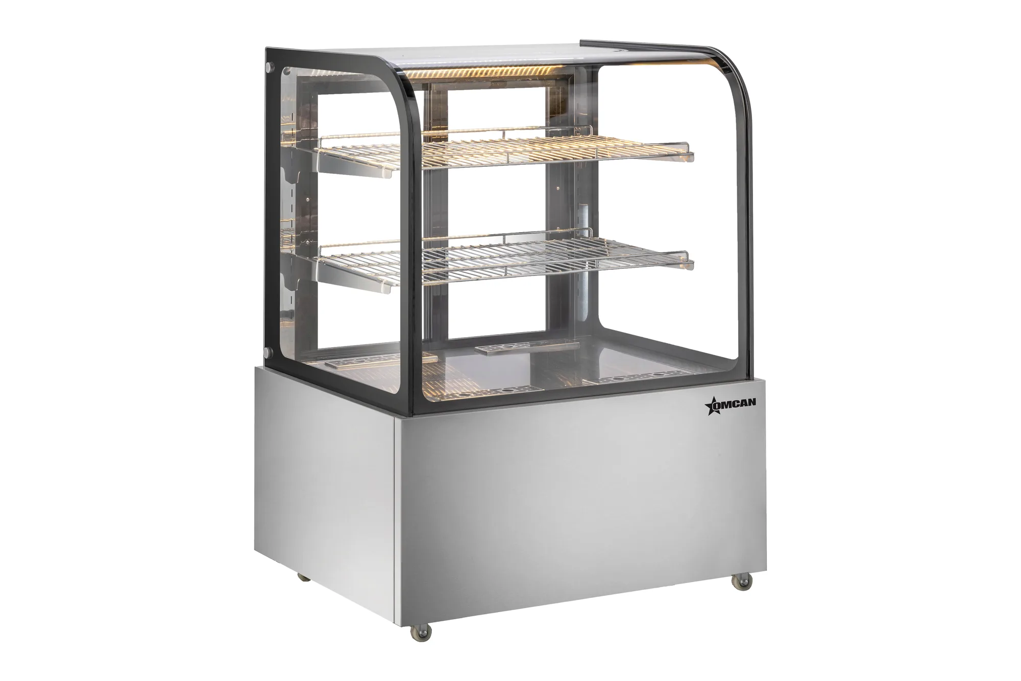 37" Floor Model Display Warmer, 2 Shelves, Curved Glass, Full-Service, 12 cu. ft. (340 L) Capacity - 110V, 800W