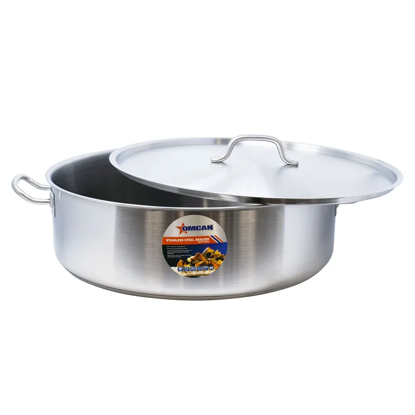 30 qt Stainless Steel Brazier with Lid