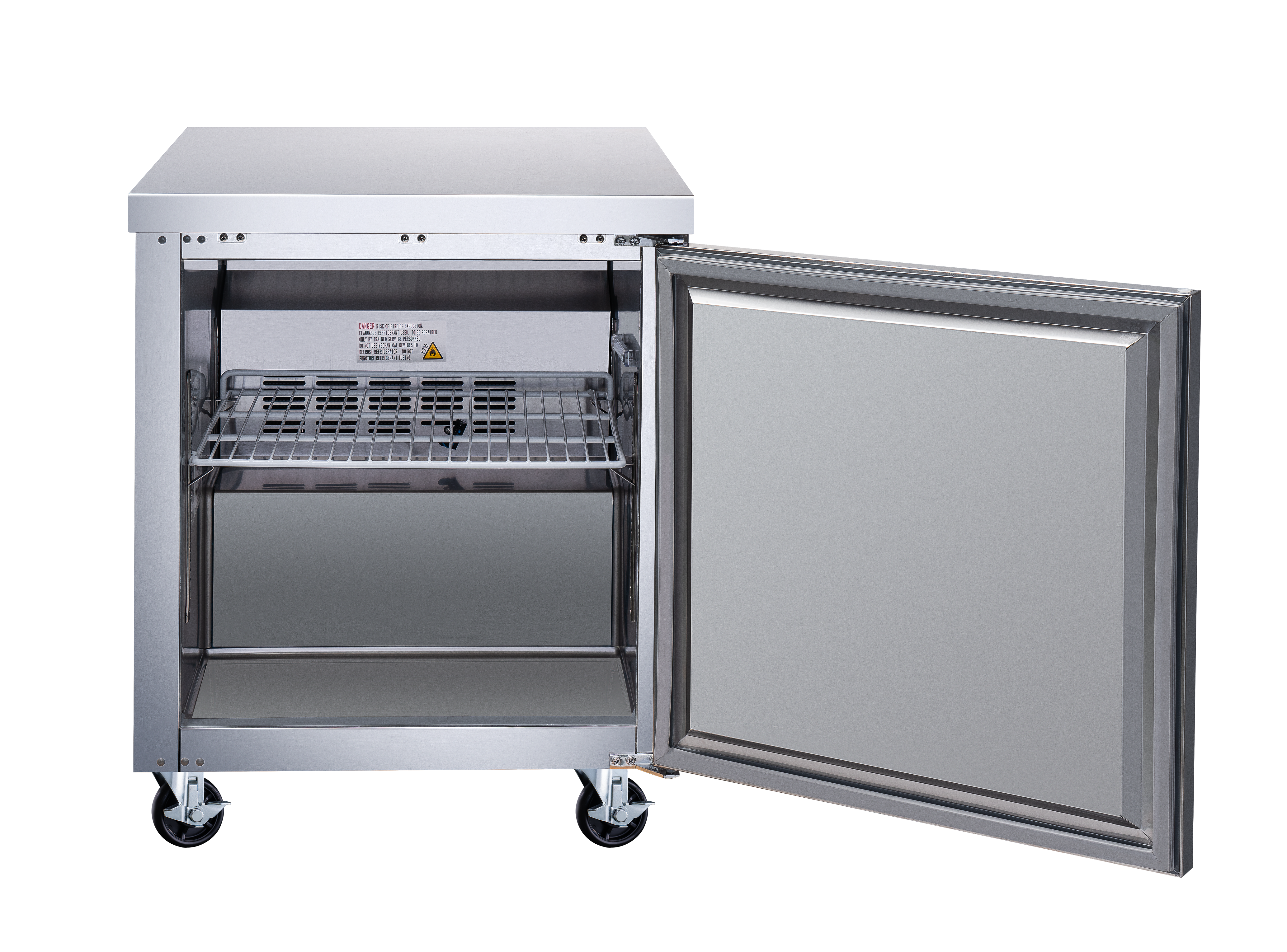 27″ One (1) Door Undercounter Refrigerator, 6.3 cu.ft. (117 L), Stainless Steel