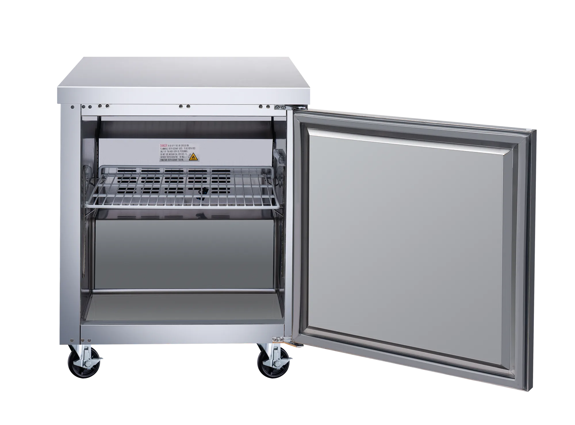 27″ One (1) Door Undercounter Refrigerator, 6.3 cu.ft. (117 L), Stainless Steel