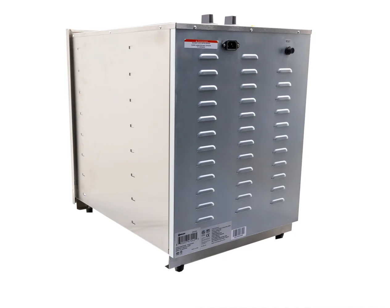 16 Tray Stainless Steel Food Dehydrator with Thermostat Control and Timer, 120V, 1000W